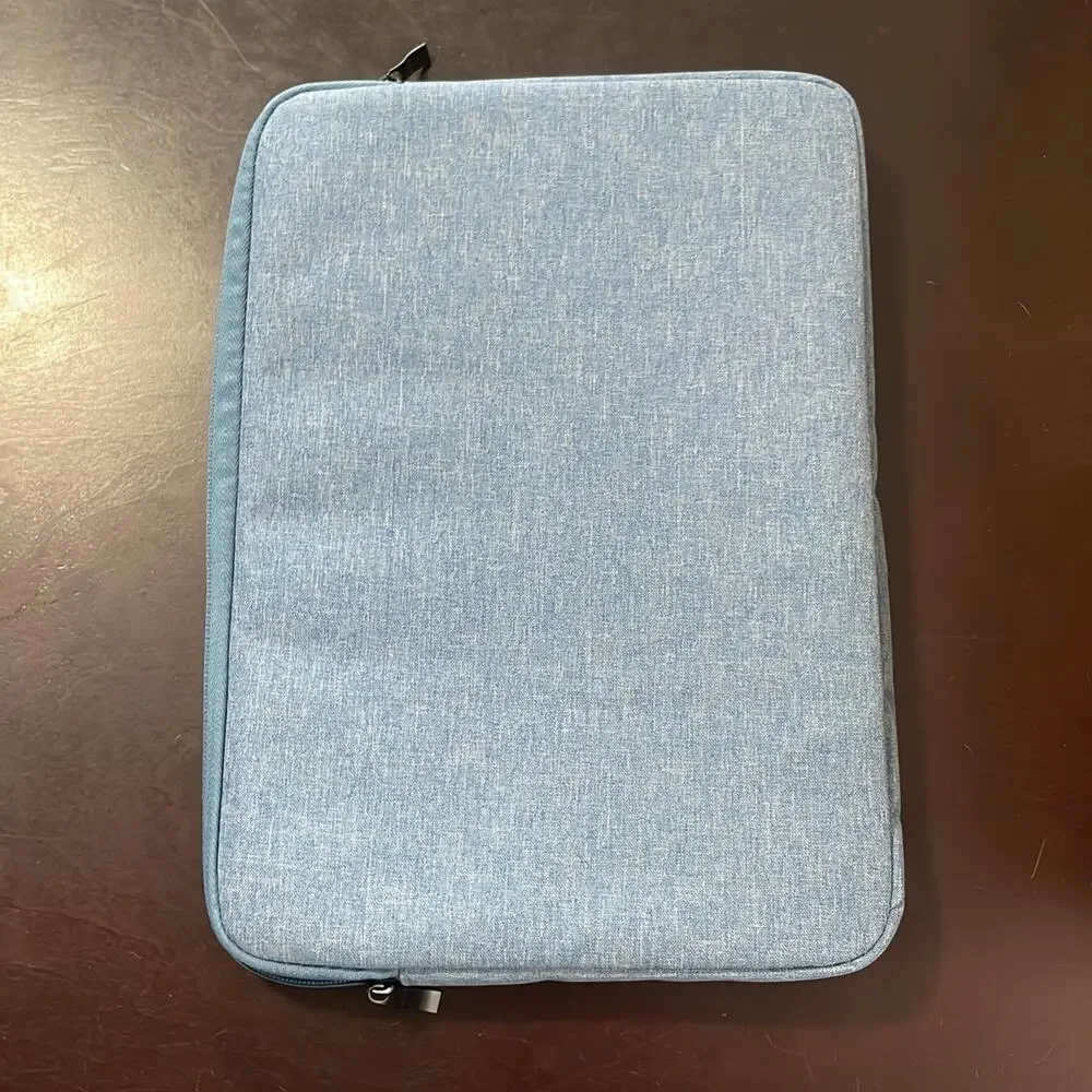 MacBook Air 13” shell with blue soft case